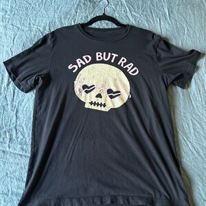 Black 'Sad But Rad' Graphic T-Shirt